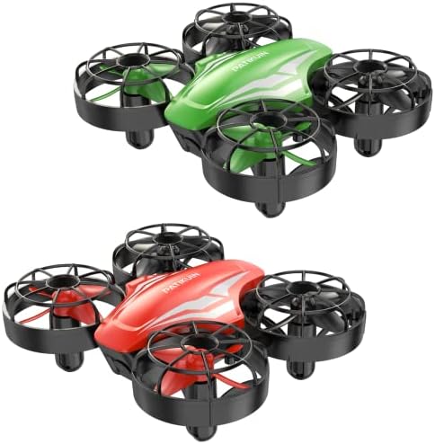 2 pachet mini drone pentru copii și începători, telecomandă cu elicopter quadcopter cu 6 baterii modulare, hovering auto, 3