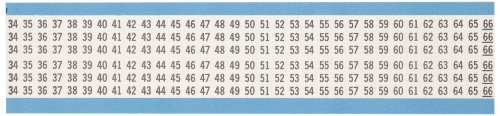 Brady HH-34-66-PK 1.50 lungimea markerului, pânză de acetat B-12, negru pe alb numere Consecutive carte de marcare a firului,