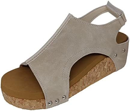 Sandale Gursac pentru femei pentru femei, pentru femei Platforma casual de vară sandale peep toe cu sandale cu toc înalt cu