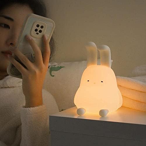 Lăvălă de dormit de iepure pliat pentru iepuri de iepure de iepure Lumina de noapte USB Silicon Reîncărcabil pentru copii Iepuras