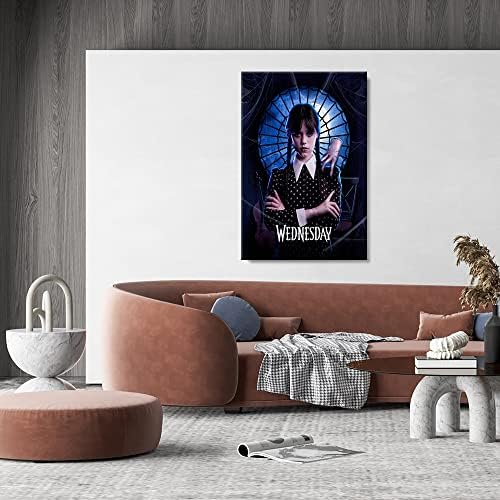 Miercuri Addams Jenna Ortega Poster Serie TV Poster Canvas Wall Art Cameră estetică Picturi pentru camera de zi decor dormitor