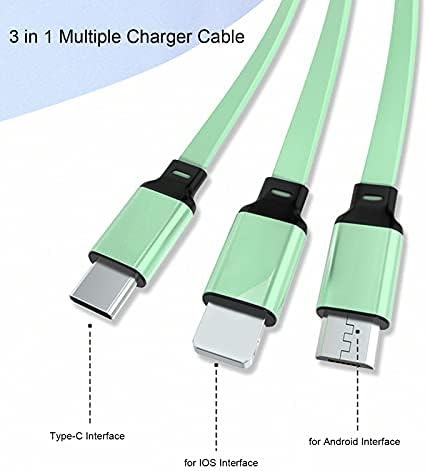 Cablu de încărcare multiplă, 3 în 1 cablu de încărcare rapidă retractabilă, cablu multi-USB Cablu de încărcare rapidă pentru