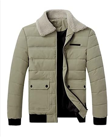 Jachete Qyique pentru bărbați - bărbați Borg Collar Puffer Coat