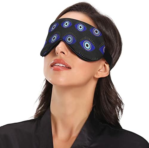 Masca pentru ochi de somn unisex, turc-evil-ochi-simbol de noapte, masca de somn confortabilă pentru ochi de somn