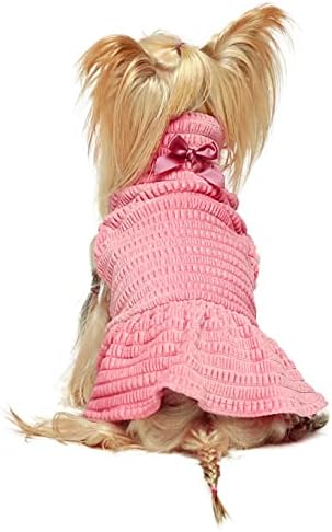 Rochie de câini de catifea ușoară fitwarm haine pentru animale de companie cu cățeluș cu cățeluș cu cățeluș cățeluș cu cățeluș