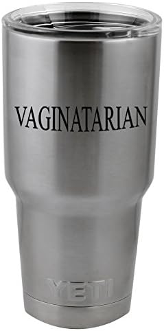 Amuzant Vaginatarian Tip Fata parodie vinil autocolant Decal pentru Yeti cana Cupa termos halbă de sticlă