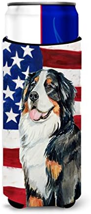 Caroline's Treasures LH9003MUK SUA Flag american cu câine de munte Bernese Ultra Hugger pentru conserve subțiri, poate răcire