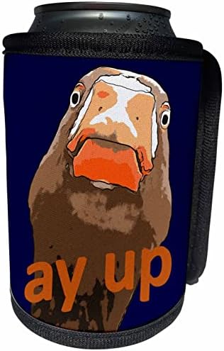 3Drose ay Up Greeting Nerdy Duck Face Art Black contline - Can Cooler Bottle Wrap