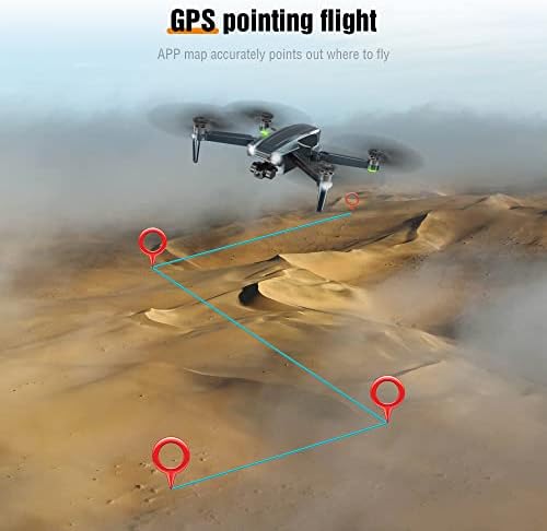 AFEBOO ADULT GPS Drone fără perie cu cameră de 4K, quadcopter RC pliabil cu revenire automată, Follow Me, Motor fără perie,