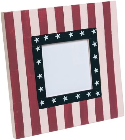 Fetco International Painted Wood Flag Frame 3 x 3, Red/White/Blue