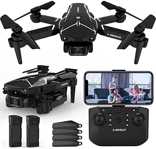 X19 Drone cu cameră pentru adulți, 720p HD mini drone FPV pentru adulți începători, quadcopter RC pliabil cu altitudine, flăcări
