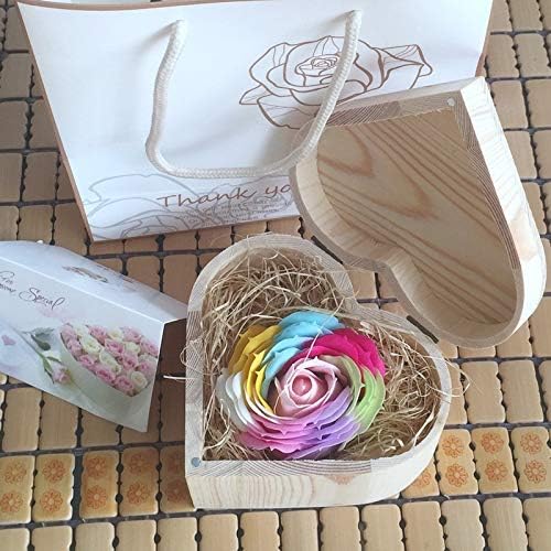 Anncus Heart Formele din lemn Cutie de depozitare din lemn Organizator pentru cercei de bijuterii Cutie pentru cadouri de nuntă pentru petrecere de nuntă