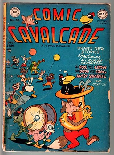CAVALCADA DE BENZI DESENATE 30-1948-DC -!st amuzant ANIMAL ISSUE-FOX & amp; CROW-Raccoon copii-FR
