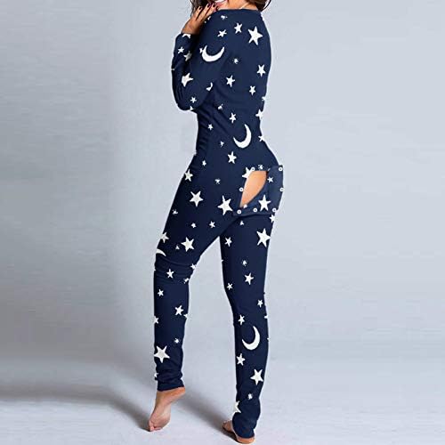 Femei Pantaloni scurți o singură bucată Non-picior pijama Loungewear imprimare Bodysuit salopete V gât Adult Onesie Cadouri