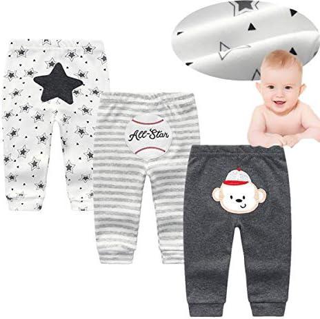 Kiddiezoom nou-născuți pantaloni Baby și Toddler Unisex Bumbac Pantaloni Pantaloni drăguț Baby pantaloni