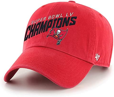 '47 bărbați Red Tampa Bay Buccaneers Super Bowl LV Champions Clean-Up pălărie reglabilă