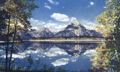 Gama Teton, carte poștală din Wyoming