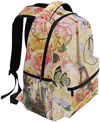 ALAZA EIFFEL TOWER TOWER BICYCLE Fluture unisex Schoolbag Bag Bags Laptop Geanta de carte de zi casual