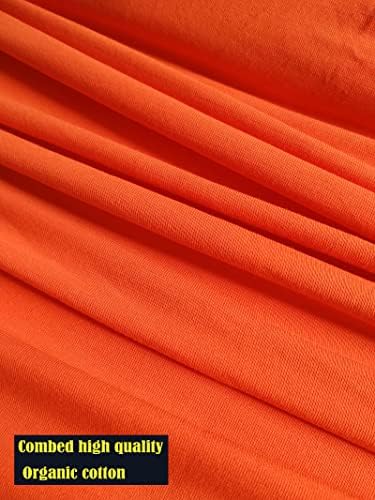 Tricou spandex Stretch portocaliu țesătură tricotată bumbac Solid Spandex tricotat tricou de curte țesătură artizanală de curte