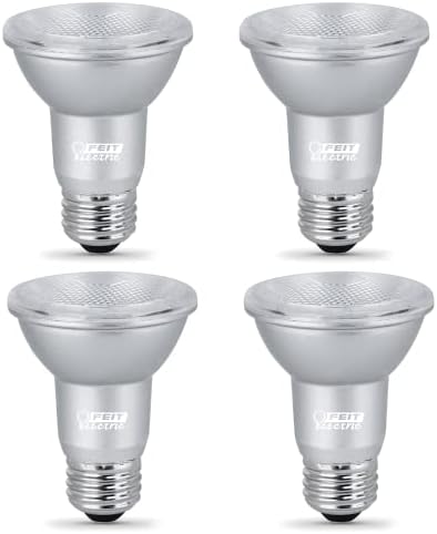 Feit Electric par20 Becuri LED, echivalent 50W, Becuri reflectoare reglabile, 3000k alb strălucitor, bază E26, 450 lumeni,