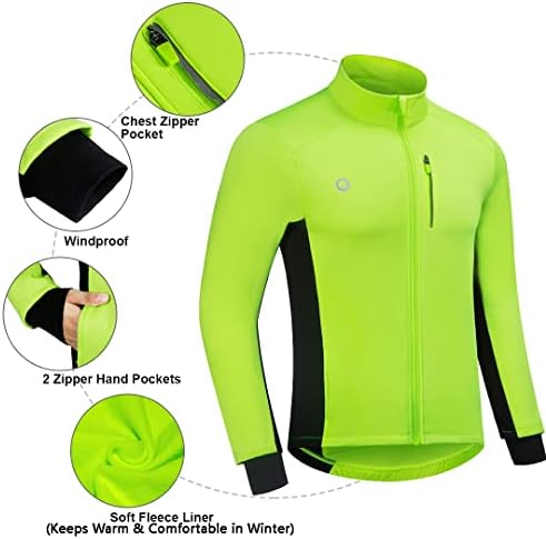 Jachete pentru biciclete pentru ciclism Przewalski pentru bărbați Iarna Testală termică de rulare termică rezistentă la vânt