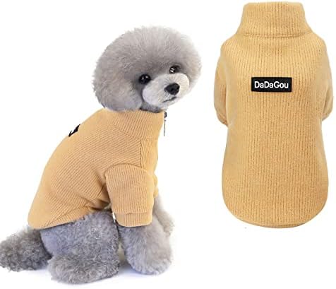 Haine pentru animale de companie pentru câini mici cu fermoar subțire se potrivesc toamna și pulover de iarnă nou îmbrăcăminte