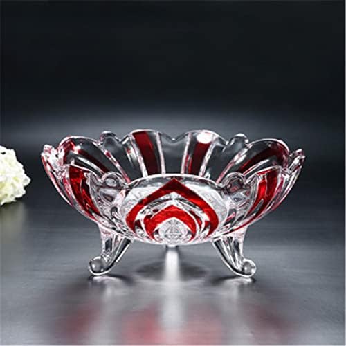 Czdyuf Crystal Glass fructe Plate Snack Nut & amp; Dried Candy Salad High Footed Dish Luxury Creative Wedding Gift Present