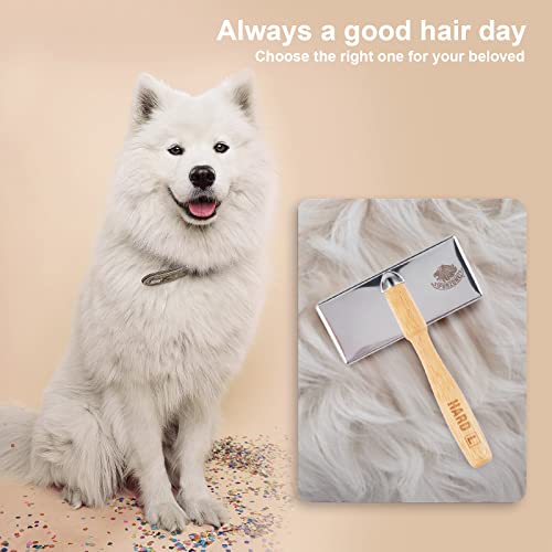 Furzone perie Slicker din lemn pentru câini-perie de îngrijire a câinilor din oțel inoxidabil / perie slicker pentru câini,perie