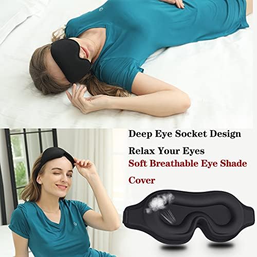 Fengxinzi Sleep Sleep Mask pentru bărbați Femei- 2 pachet, masca de somn pentru somn, 3D Zero Ochi Pression Sleep Mask Faling