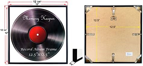 Album de înregistrări de muzică neagră cu sticlă reală, de lux, 12.5x12.5 inch din aluminiu metalice din aluminiu, realizat