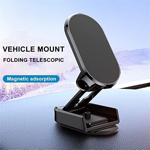 Ke1clo Folding Magnetic Car Telefon, 360 ° rotativ și 240 ° Montare cu unghi de înclinare a mașinii Montare metalică Telefon