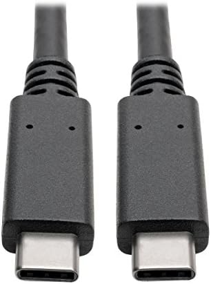 Tripp Lite USB C Cablu w/ 5A Evaluare 20V 10 Gbps M/ M USB 3.1 Gen 2 USB Tip c USB-C USB Type-C 3ft 3 ', Negru