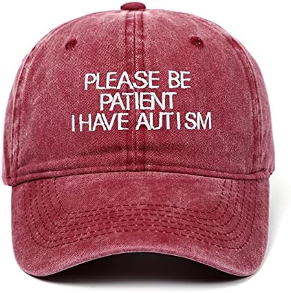 Yunxibasecap bumbac Unisex vă rugăm să aveți răbdare am Autism șapcă de Baseball cu pălărie reglabilă pentru tata