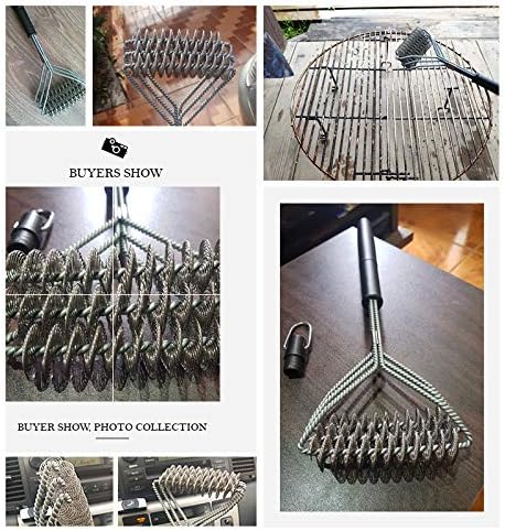Instrument de curățare a rafturilor la grătar peridă de sârmă din oțel inoxidabil perie de curățare netiletă, cu accesorii
