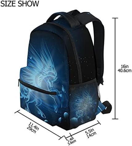 Rucsac laptop Suabo, Luminous Pegasus Computer Bag Book Bag pentru drumeție pentru drumeție