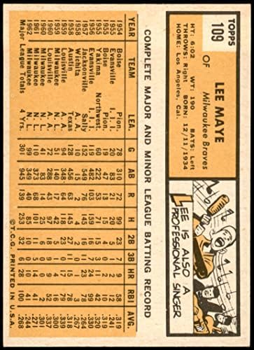 1963 Topps 109 Lee Maye Milwaukee Braves NM/MT BRAVES