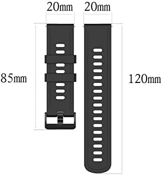Vevel 22 20mm curea siliconică moale pentru bandă de ceas de 20 mm 22mm 22mm de înlocuire a bandei de înlocuire