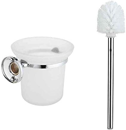 Colleză de toaletă perie 1 set aliaj montat pe perete toaletă perie de toaletă montare suport scaun de sticlă căni perie de