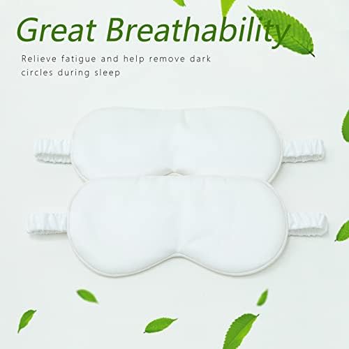 HBHLFZ Sleep Mask Cover Pachet de 2, Organic Bamboo, derivat din fibră