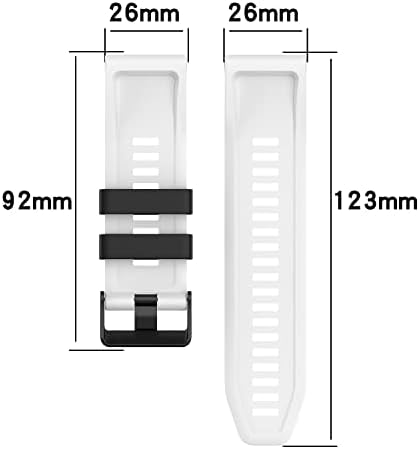 Banda de silicon reyda 26mm compatibilă pentru Garmin Fenix ​​7X/6X/6X PRO/5X/5X PLUS/3/3 HR, bandă de ceasuri de silicon moale