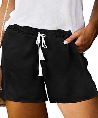 Pantaloni scurți de dimensiuni Tiyomi Plus pentru femei cu pantaloni scurți de plajă pantaloni scurți de buzunar colorant/leopard/curcubeu