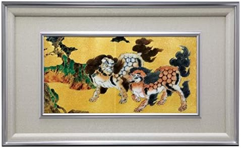 彩光舎 Figurină Saikosha - 16,1 x 26,8 x 2,2 inci, Saikosha Cloisonne, Imagine originală: Etoriri Kano, Frame, Tang Lion Diagrama 102-01