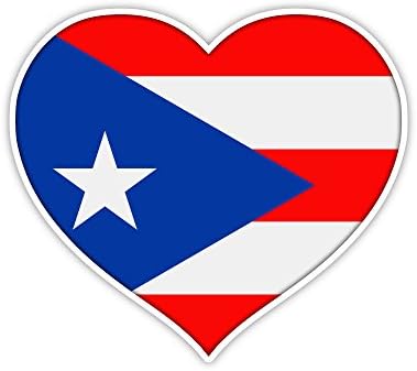 Dragoste Puerto Rico pavilion inima autocolant decal 5x 4
