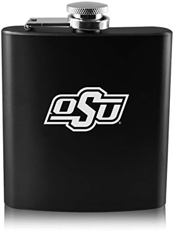 LXG, Inc. Universitatea de Stat din Oklahoma -6 oz. Balon Din Oțel Inoxidabil De Culoare-Negru
