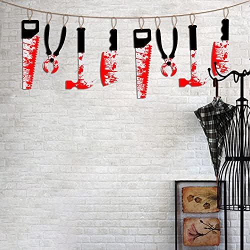 Halloween Pull Flag Decorare scrisoare de sânge hârtie Banner Decorații de petrecere pentru casă Horror Recuzări Horror Pandantiv