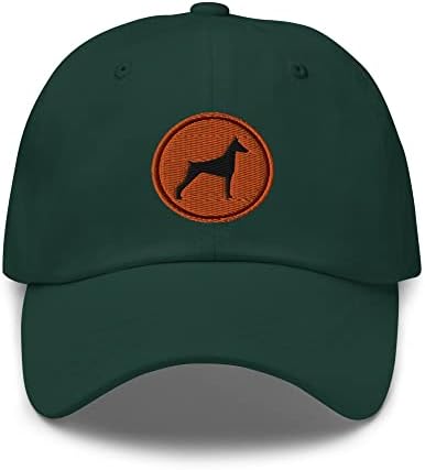 Doberman brodat tata hat Cap | Pălărie de baseball pentru iubitor de câini Doberman