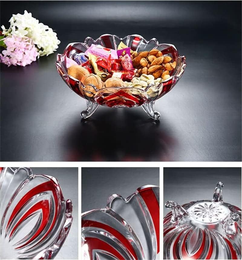 N / A Crystal Glass fructe Plate Snack Nut & amp; uscate Candy salata mare picior fel de mâncare de Lux Creative cadou de nunta