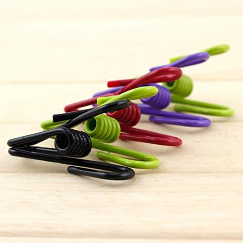 NUOBESTY Clothespins cablu Clipuri 8pcs multi scop Clipuri sârmă de oțel clipuri din oțel inoxidabil sac Clip pentru haine