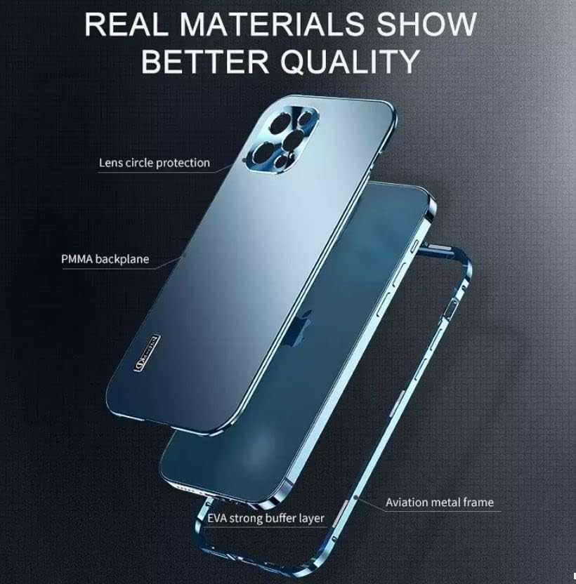 Carcasă de armură de protecție metalică completă pentru iPhone 14 Pro Max 6.7inch, magnetic, rezistent la șocuri, potrivire