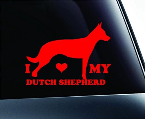 Îmi Place Câinele Meu Ciobănesc Olandez Simbol Decal Paw Print Câine Cățeluș Animal De Companie Familie Rasă Dragoste Mașină